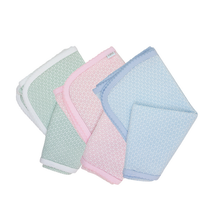 Paty Knit Solid Color Blanket with Pima Trim