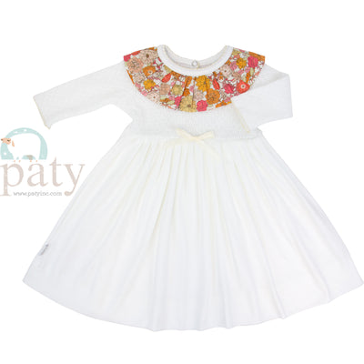 Dress w/ Floral Ruffle