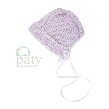 Lavender Paty Bonnet with Finished Edge