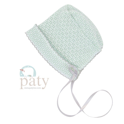 Mint Paty Bonnet with Finished Edge