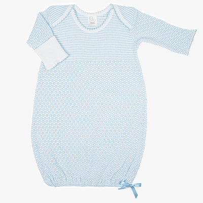 Paty Knit Overlap Shoulder Gown (Solid Color with Bow) #215