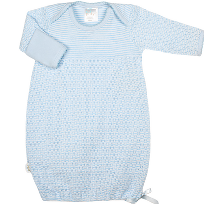 LS, Solid Stripe, Overlap Shoulder Gown #215J