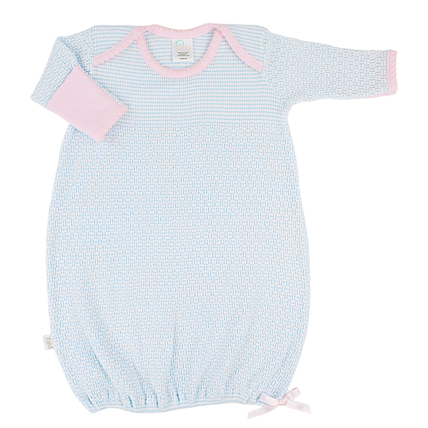 Solid Color Overlap Shoulder Gown with Pima Trim