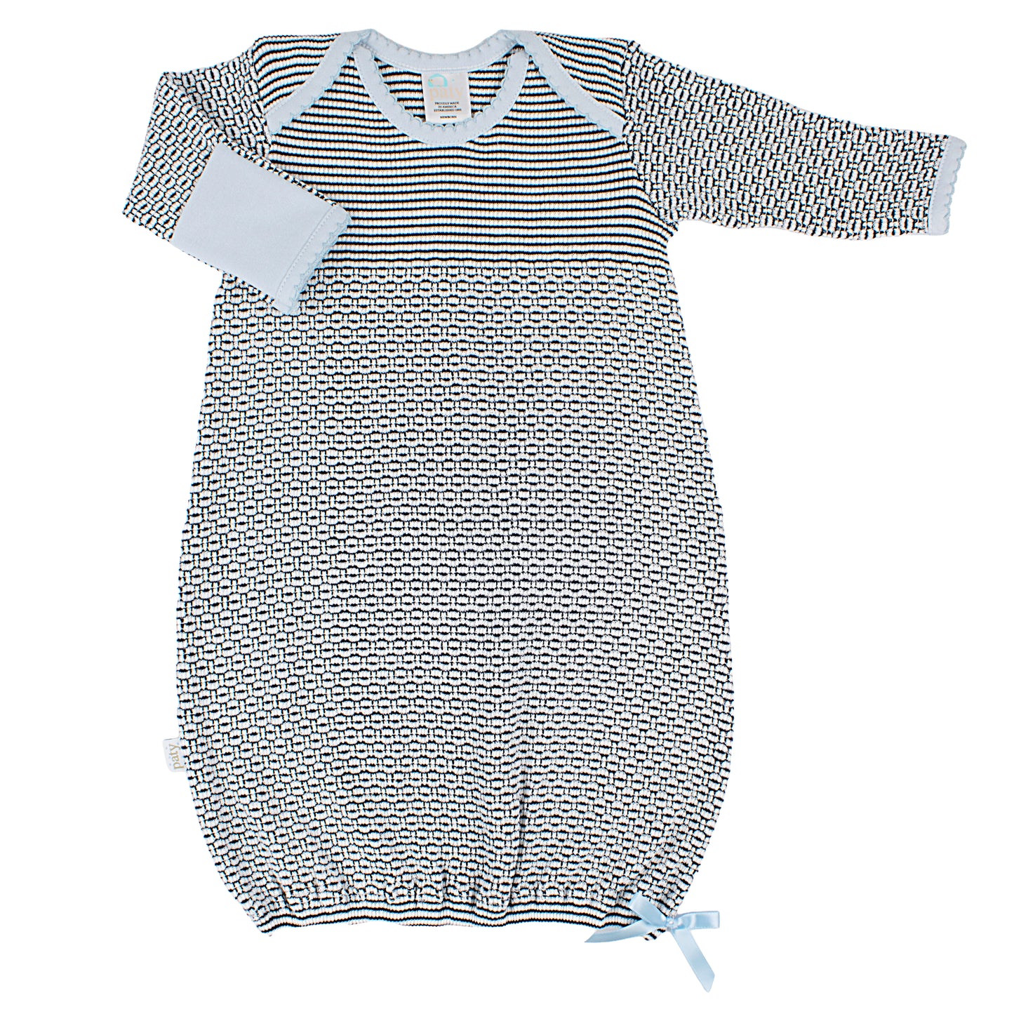 Solid Color Overlap Shoulder Gown with Pima Trim