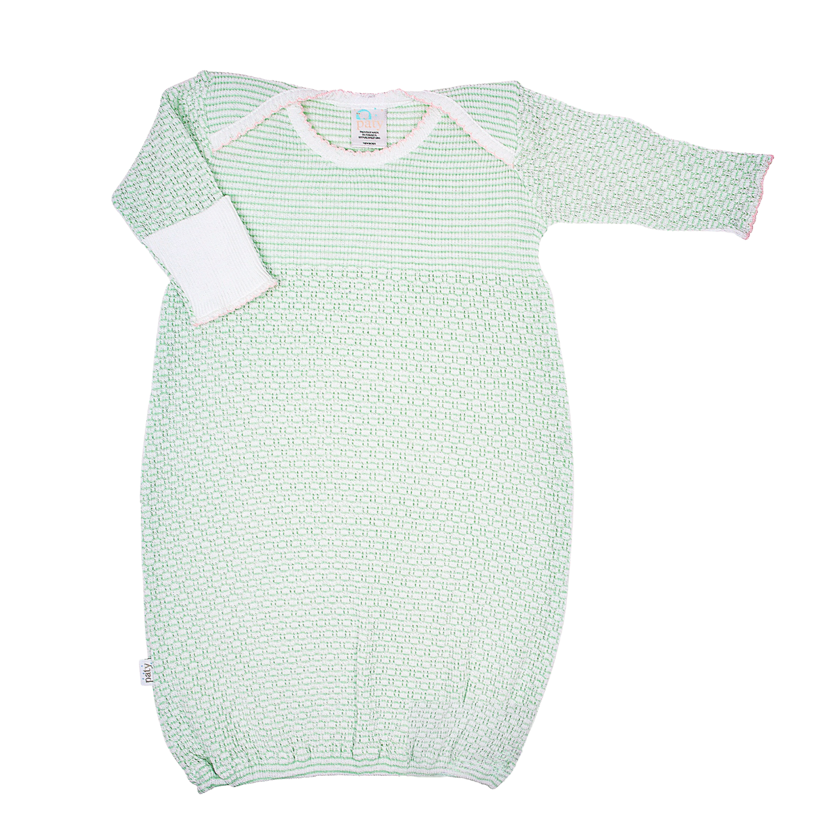 Paty Knit Overlap Shoulder Gown (Solid Color, No Bow) #215X