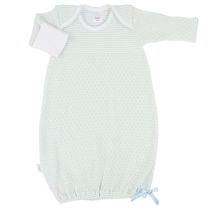 Paty Knit Solid Color Overlap Shoulder Gown