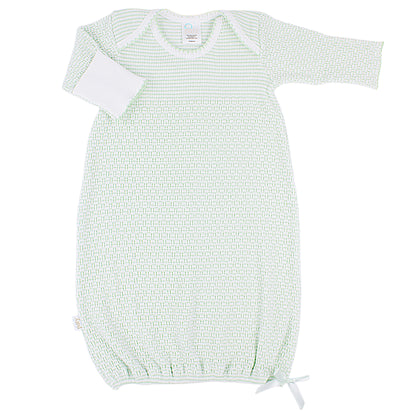 Paty Knit Solid Color Overlap Shoulder Gown