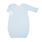 Paty Knit Solid Color Overlap Shoulder Gown, No Bow