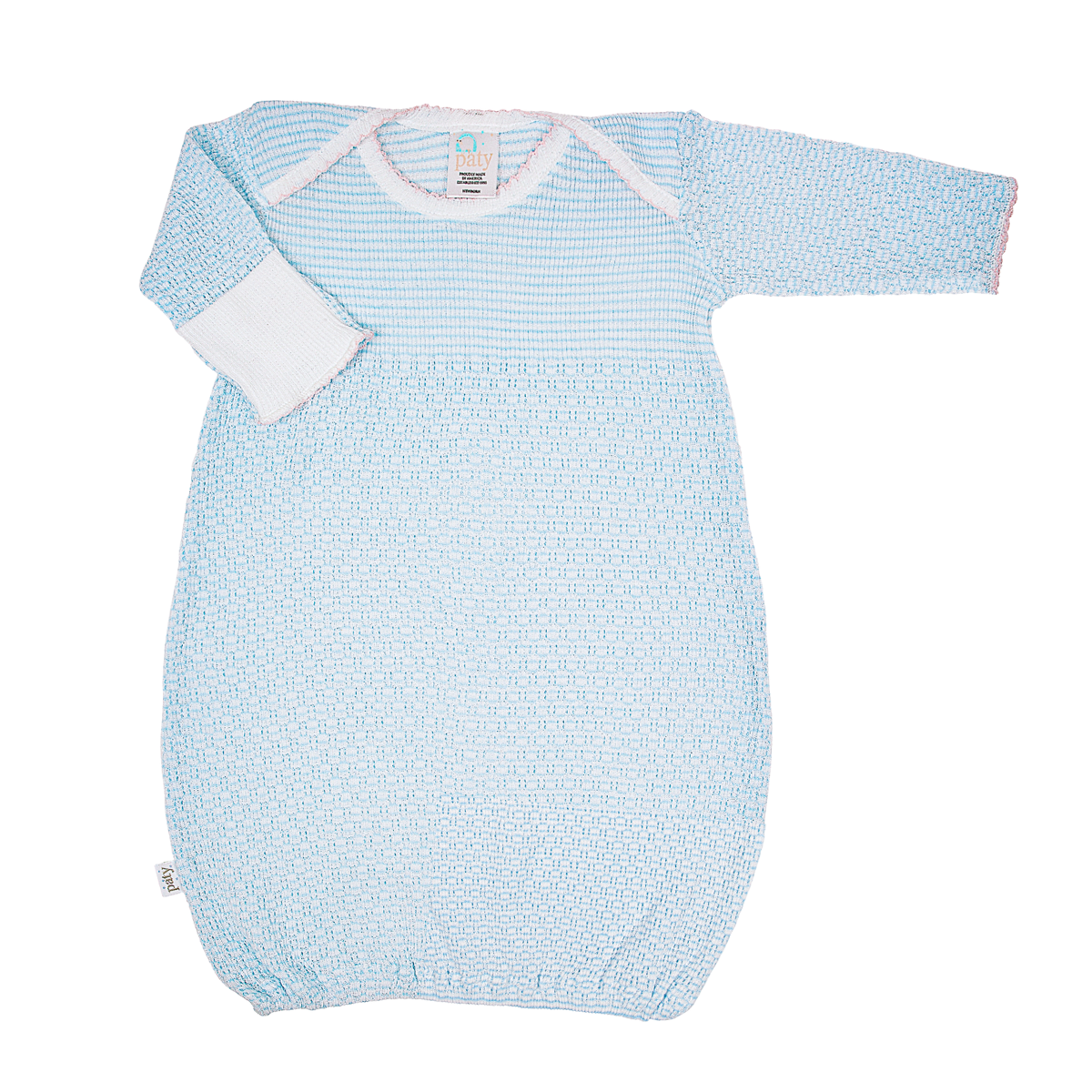 Paty Knit Overlap Shoulder Gown (Solid Color, No Bow) #215X