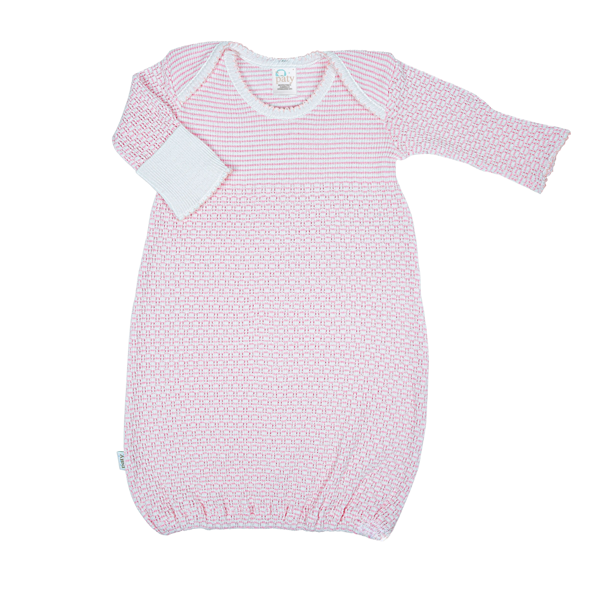 Paty Knit Overlap Shoulder Gown (Solid Color, No Bow) #215X