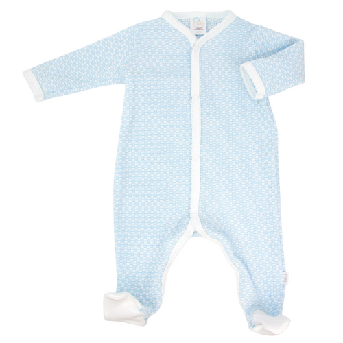 Paty Knit Footie with Pima Trim #219RJ