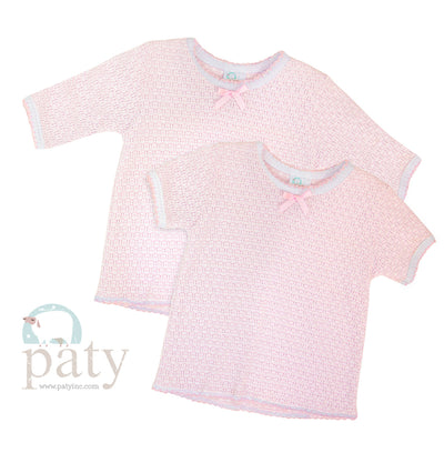 Paty Knit Diaper Shirt (Short Sleeve) #225SS