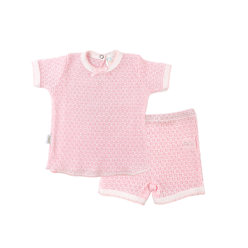 Paty Knit 2 PC Diaper Set with Shirt and Shorts #229
