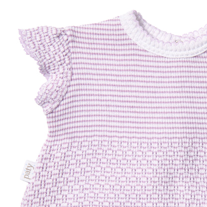 PatyKnit™ Flutter Sleeve Diaper Set with Bows