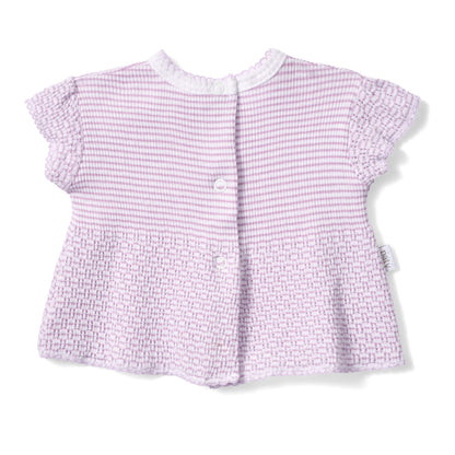 PatyKnit™ Flutter Sleeve Diaper Set with Bows