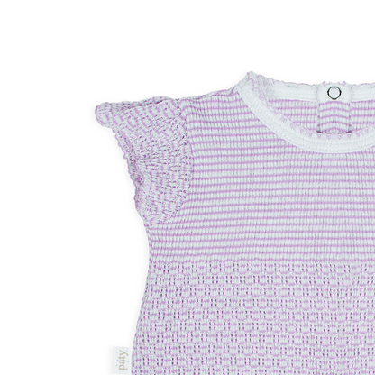 Paty Knit, 2 PC Flutter Sleeve Diaper Set with Bows