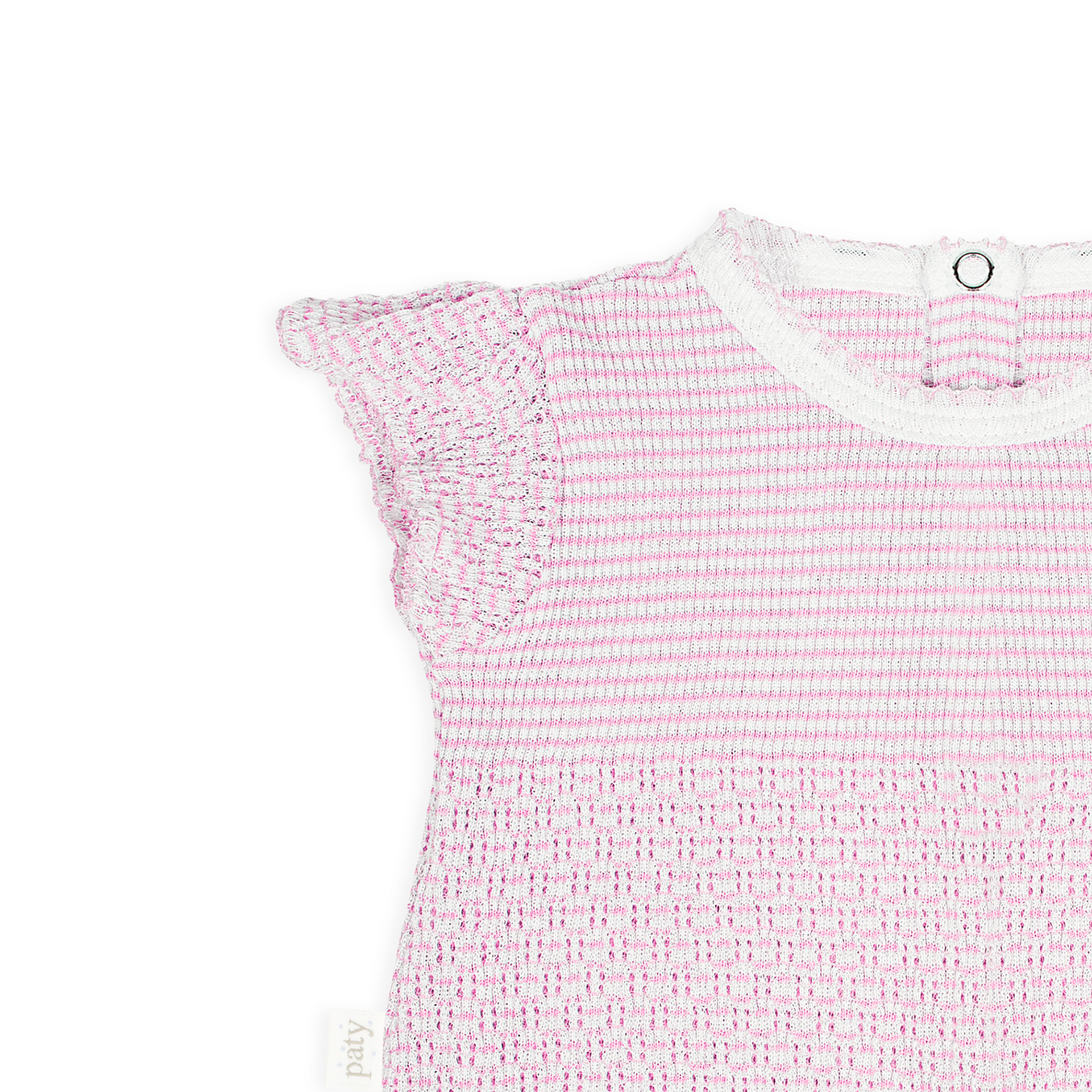 Paty Knit, 2 PC Flutter Sleeve Diaper Set with Bows