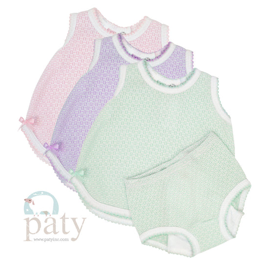 2 PC Set, Sleeveless Top with Diaper Cover #236