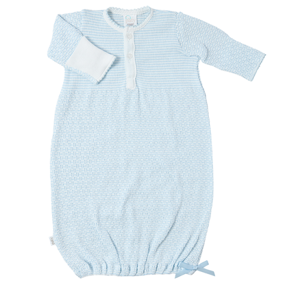 Solid Color Placket Gown