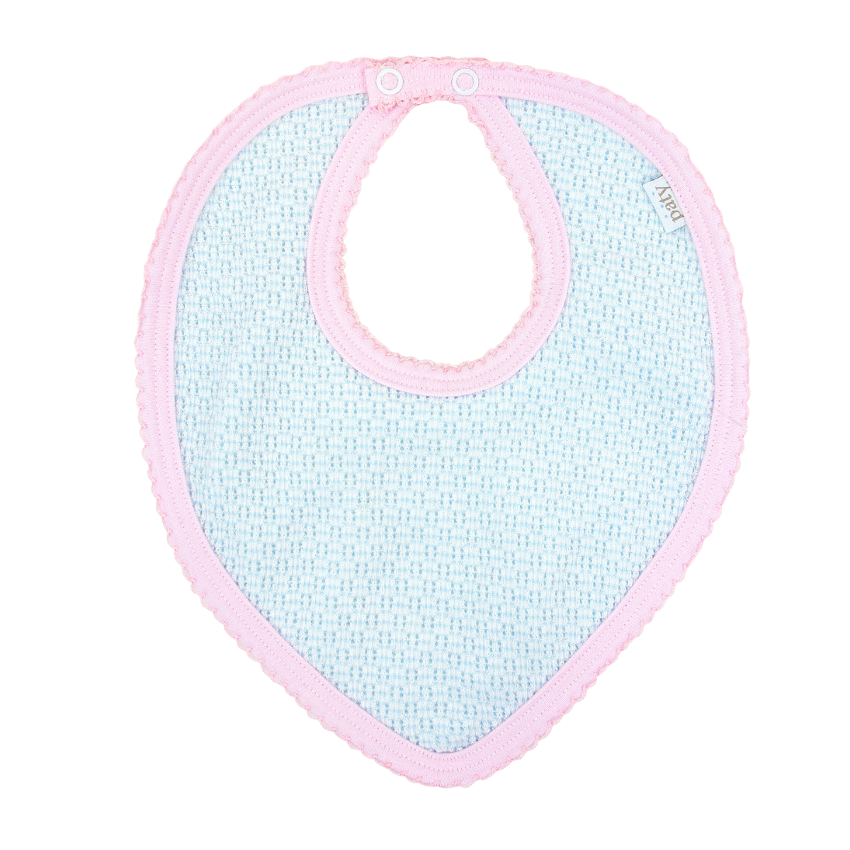 Paty Knit Bandana Bib, Soft Pima Trim, Adjustable Snaps