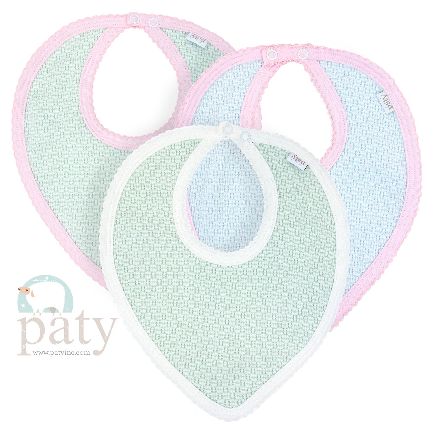 Paty Knit Solid Color Bandana Bibs