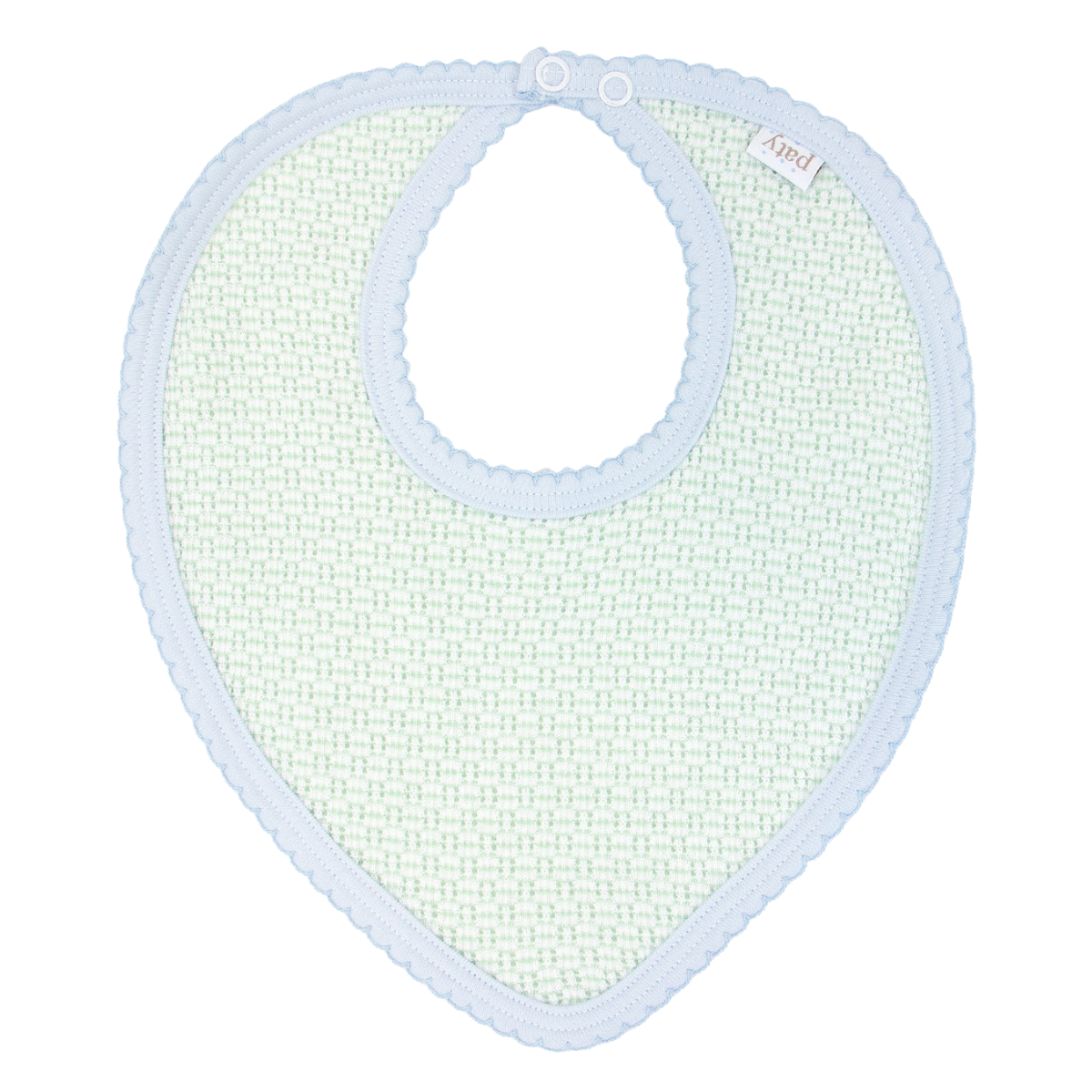Paty Knit Bandana Bib, Soft Pima Trim, Adjustable Snaps