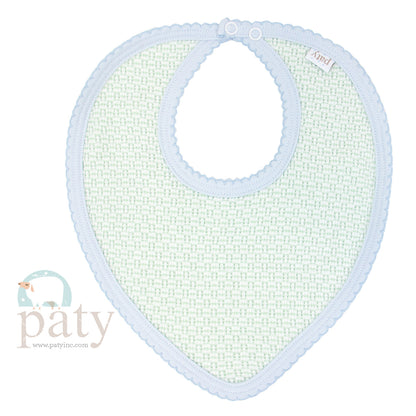 Paty Knit Bandana Bib, Soft Pima Trim, Adjustable Snaps