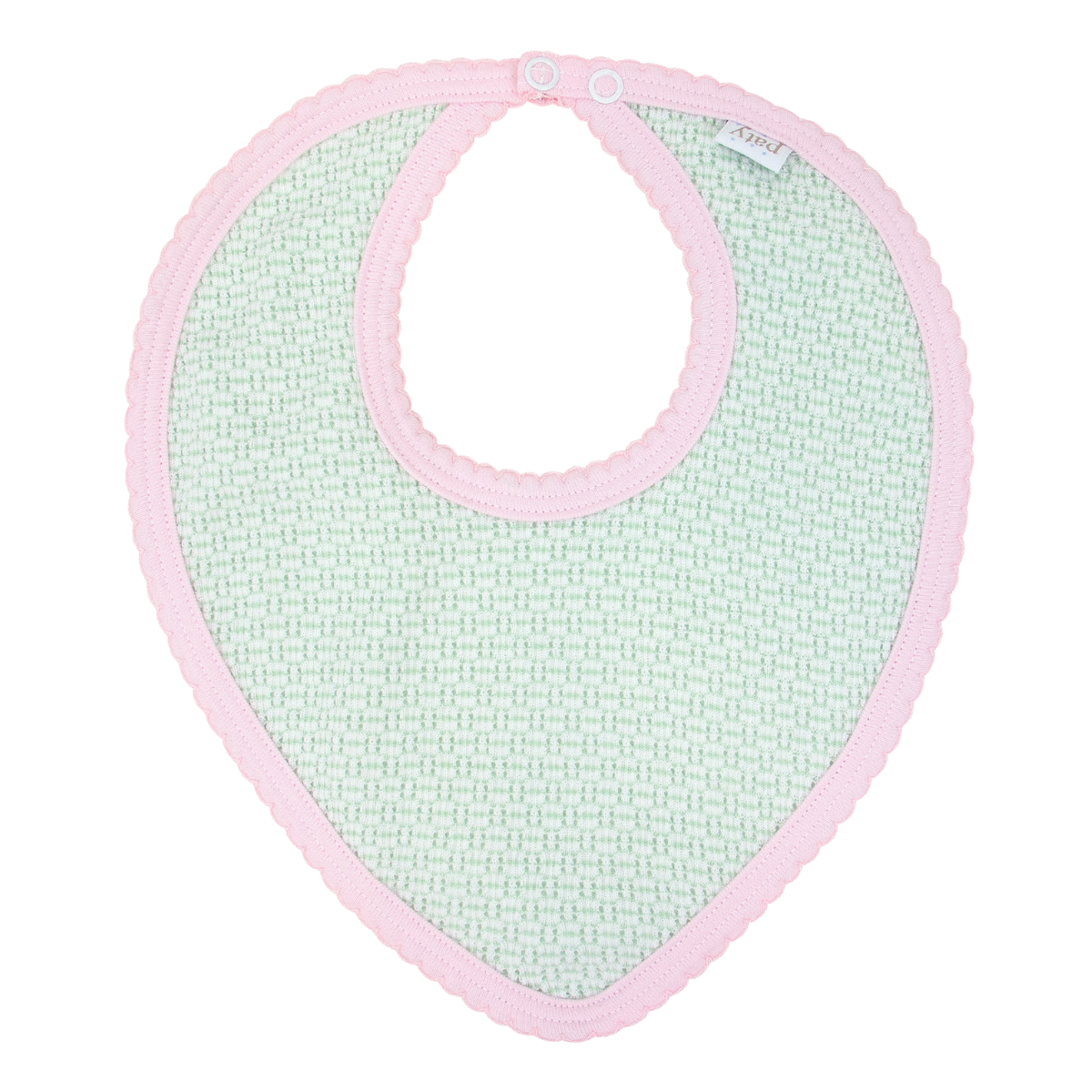 Paty Knit Bandana Bib, Soft Pima Trim, Adjustable Snaps