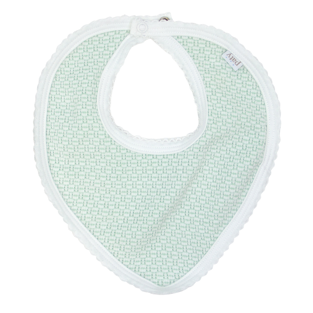 Paty Knit Bandana Bib, Soft Pima Trim, Adjustable Snaps