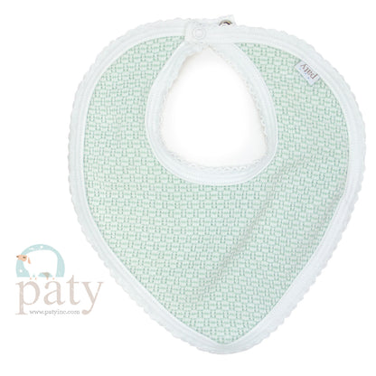 Paty Knit Bandana Bib, Soft Pima Trim, Adjustable Snaps