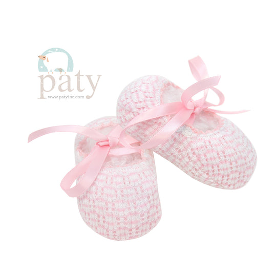 Pink Paty Knit Slippers