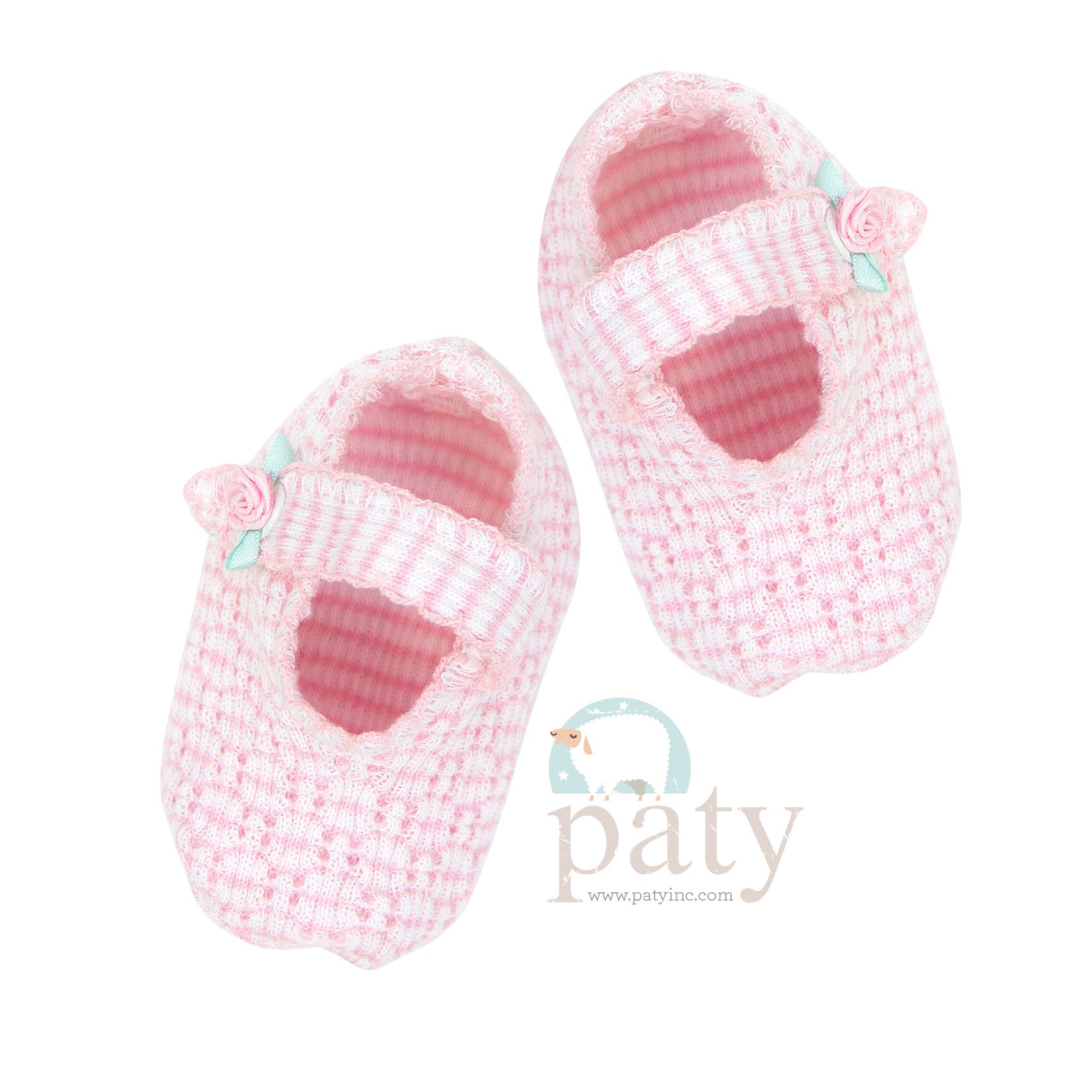 Paty Crib Shoes with Rosettes