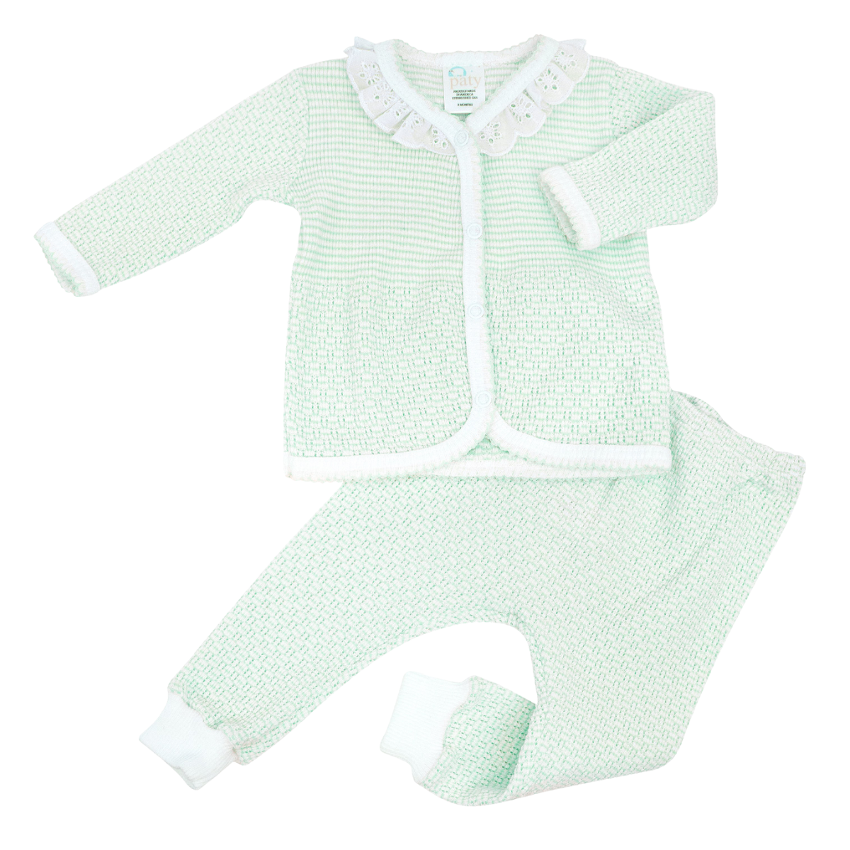 Paty Knit, Eyelet Leggings Set #261LSE