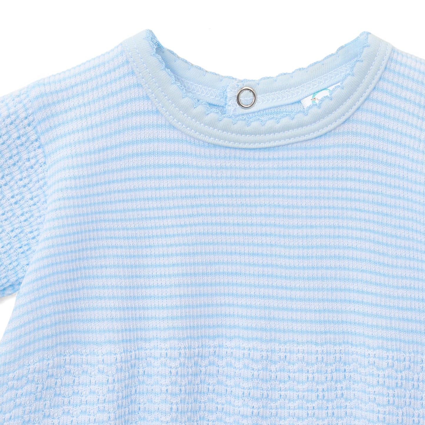 Paty Knit Solid Color Bubble with Pima Trim