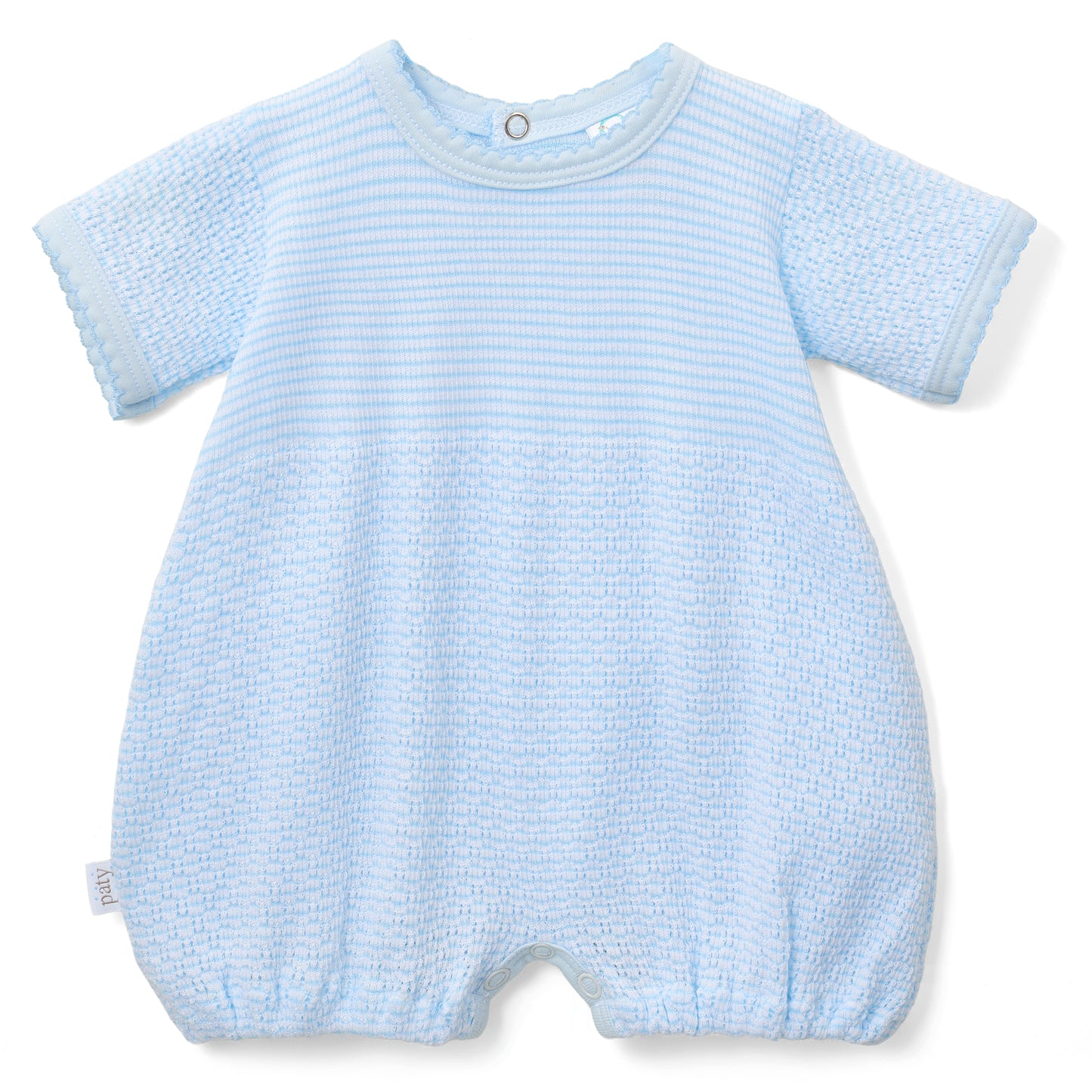 Paty Knit Solid Color Bubble with Pima Trim