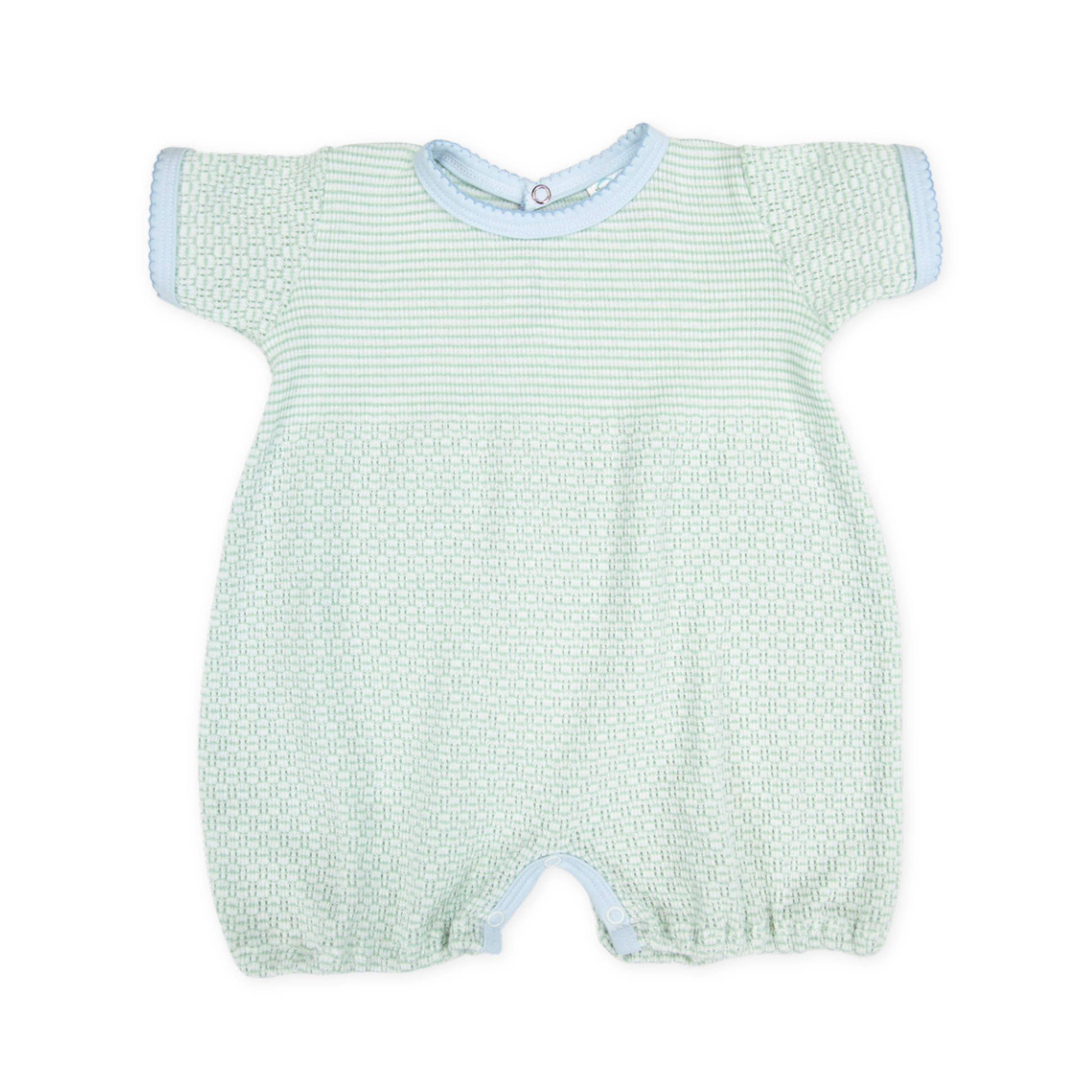 Solid Color Bubble Mint with Blue Trim