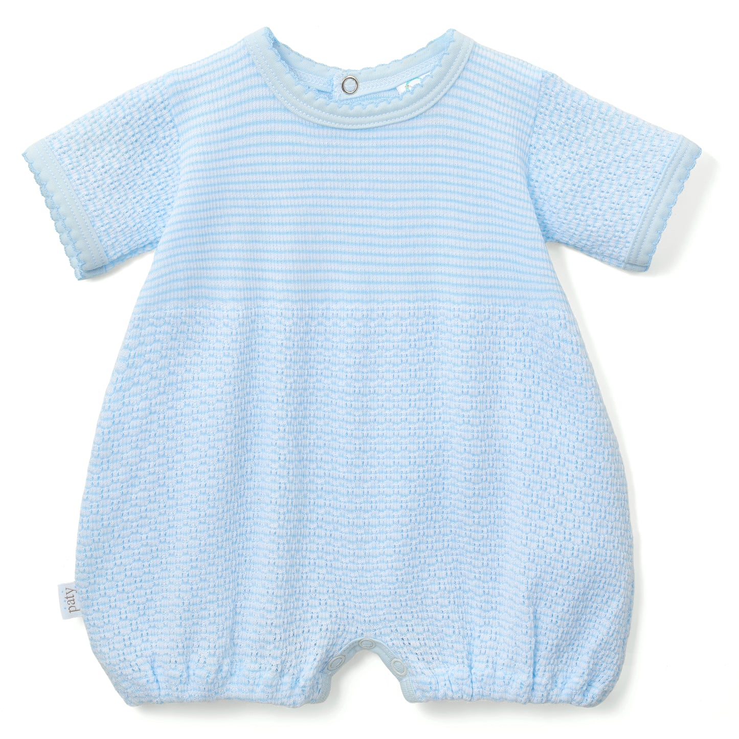 Paty Knit Solid Color Bubble with Pima Trim