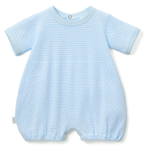 Paty Knit Solid Color Bubble with Pima Trim