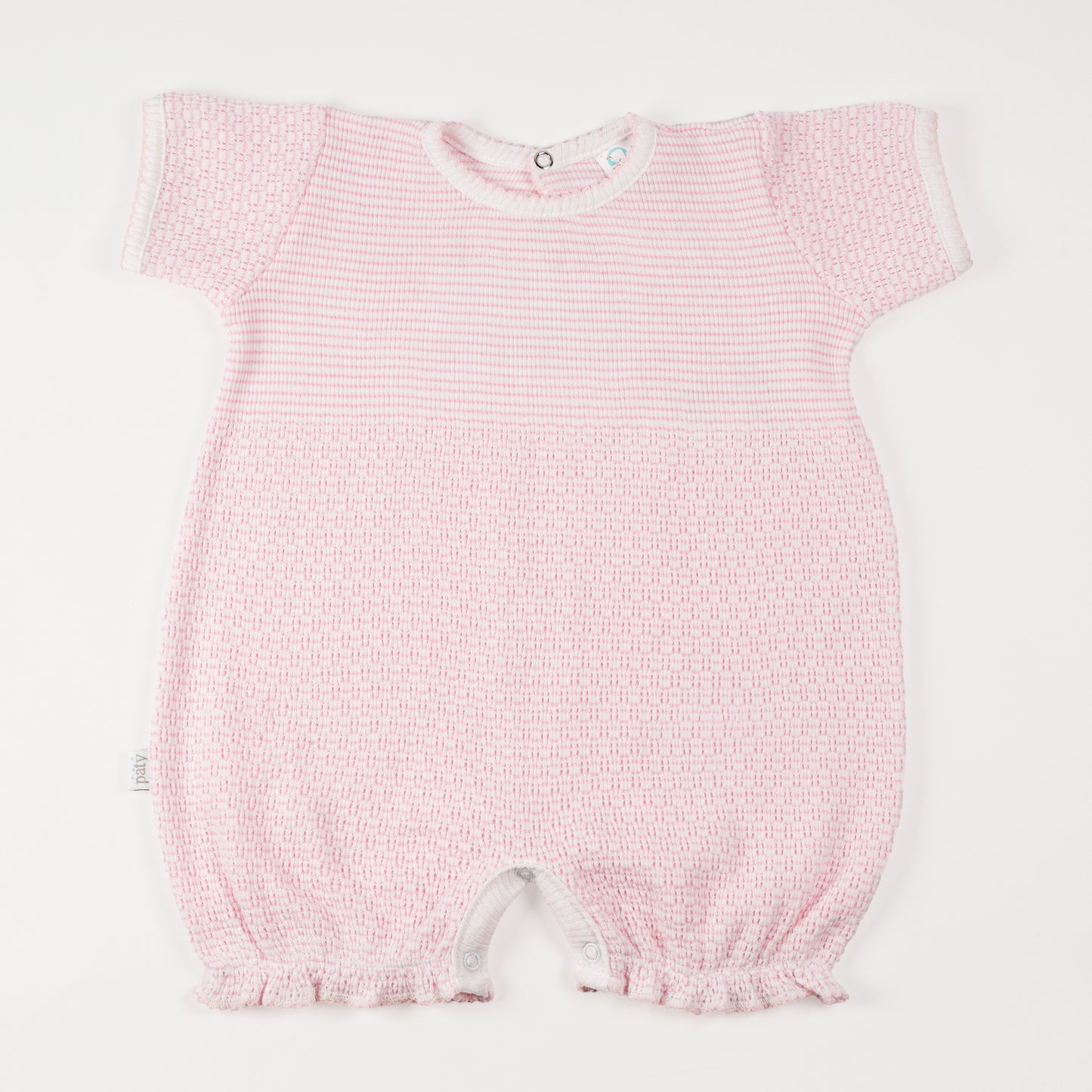 Paty Knit Monogrammed Bubble with Ruffle Hem