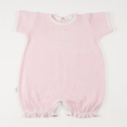 Paty Knit Monogrammed Bubble with Ruffle Hem