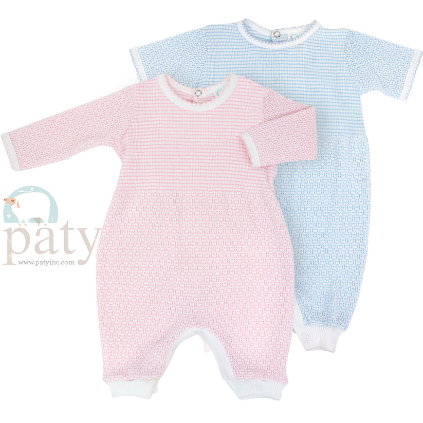 Paty Solid Color Knit Romper with Key-Hole Back
