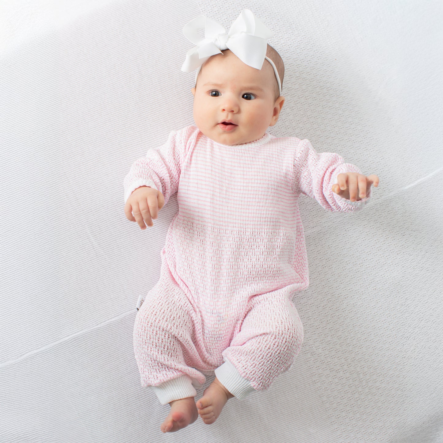Paty Knit Long Sleeve Solid Color Romper