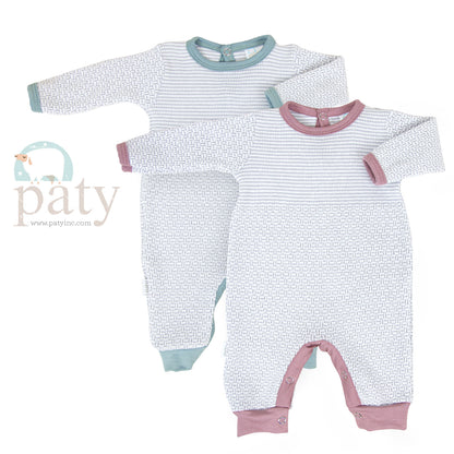 Solid Color Romper w/ Cotton Trim Options