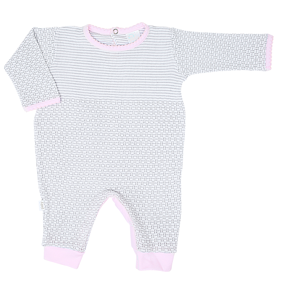 Paty Knit Romper with Pima Binding (Long Sleeve) #266LSJ