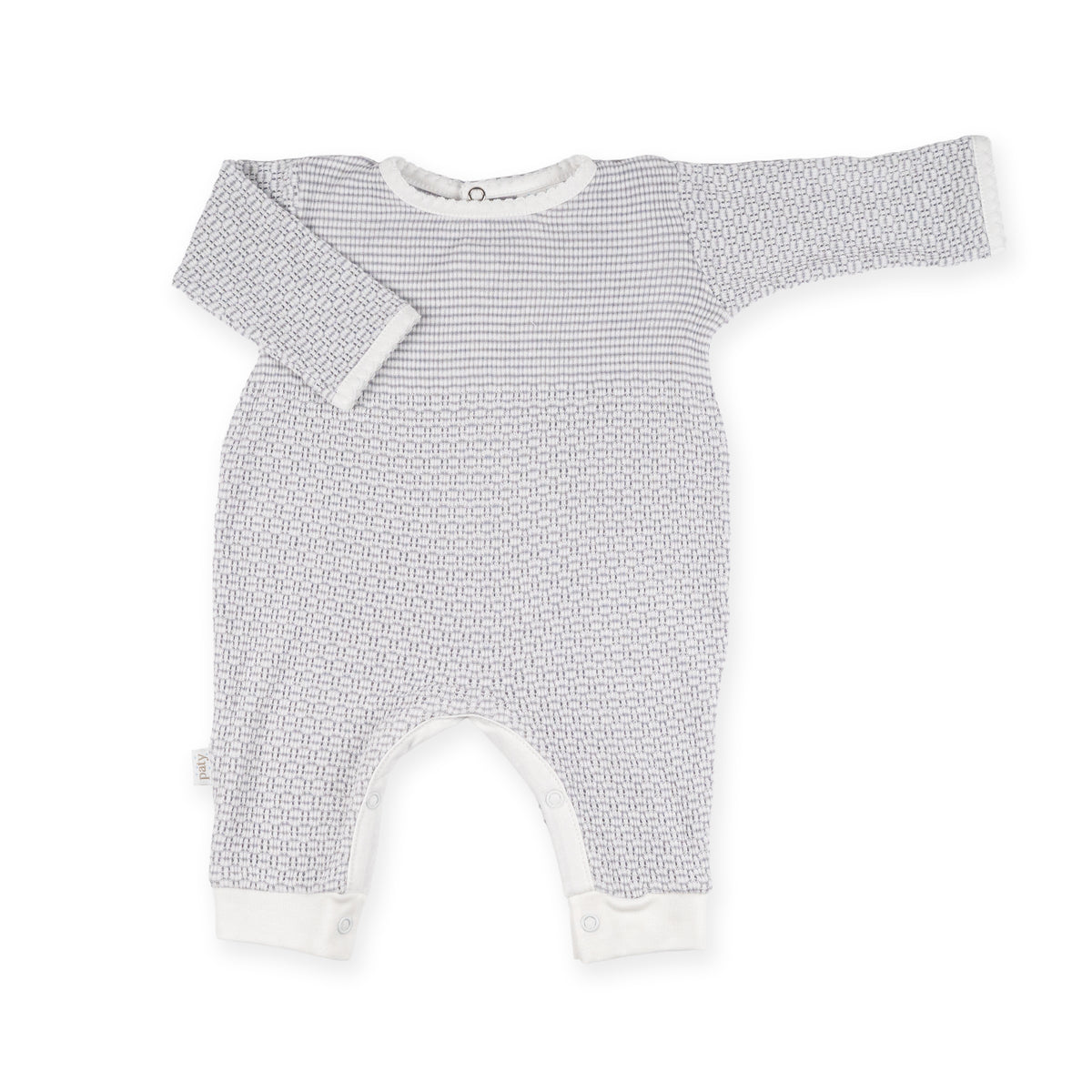 PatyKnit™ Solid Color Romper with Pima Trim