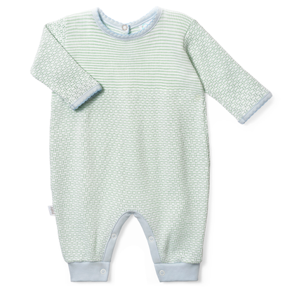 PatyKnit™ Solid Color Romper with Pima Trim