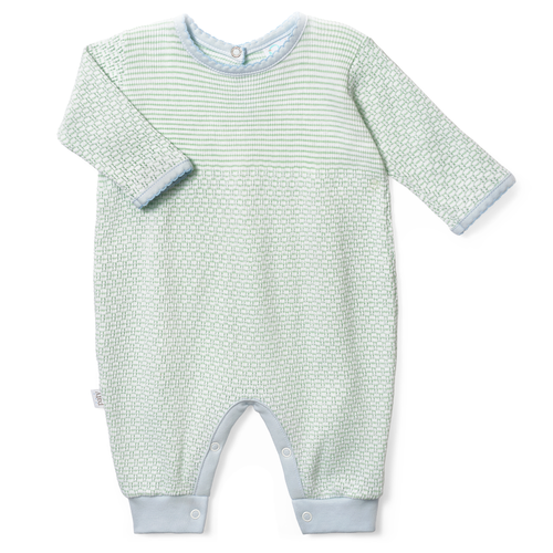 PatyKnit™ Solid Color Romper with Pima Trim