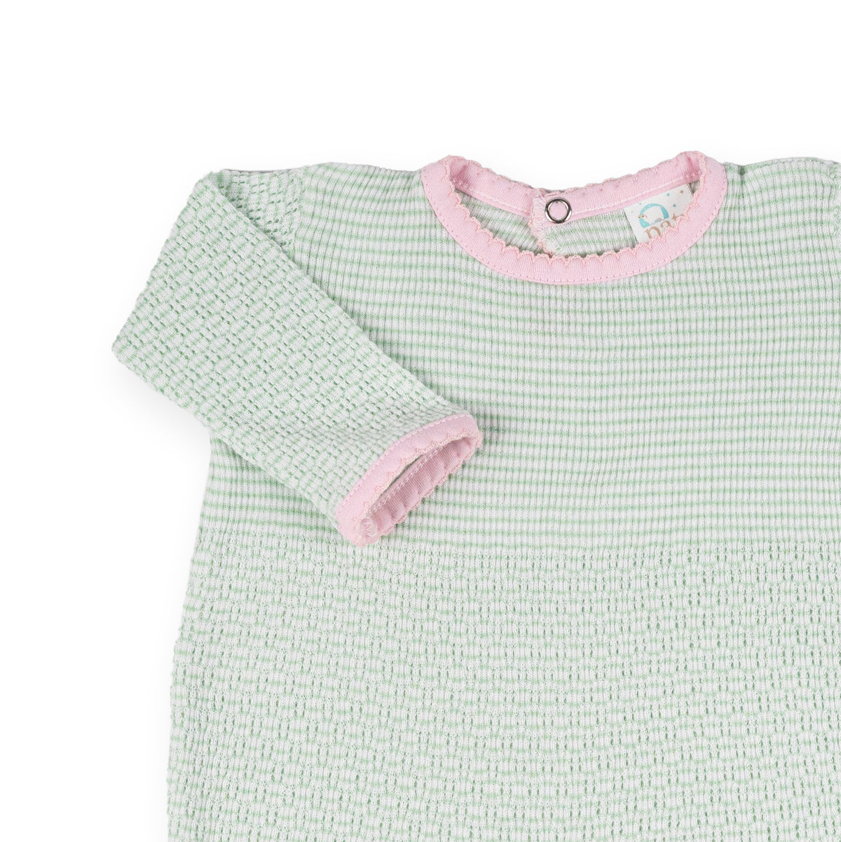 PatyKnit™ Solid Color Romper with Pima Trim