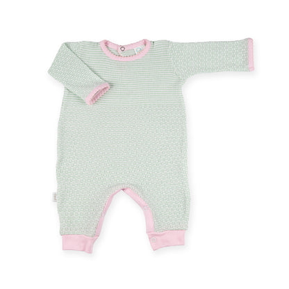 PatyKnit™ Solid Color Romper with Pima Trim