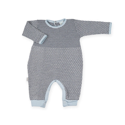 PatyKnit™ Solid Color Romper with Pima Trim